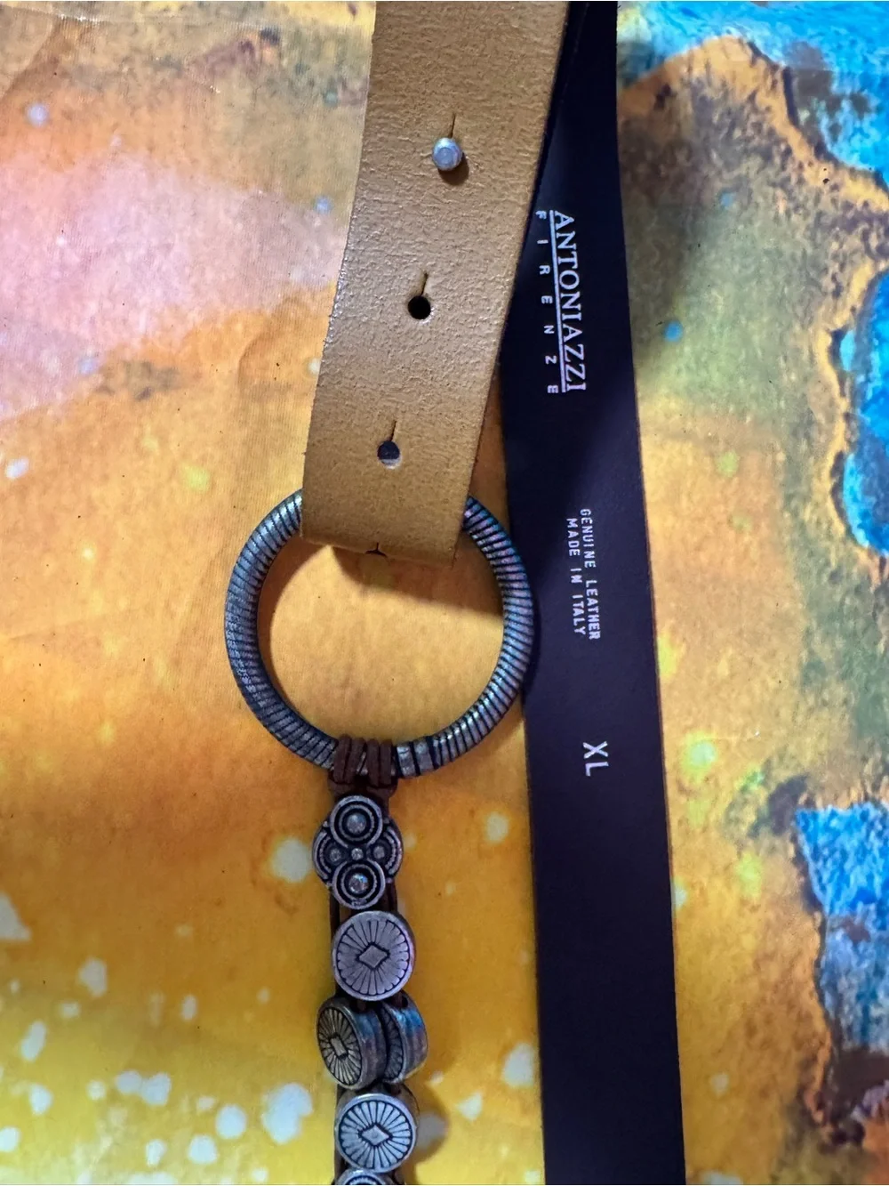 Antoniazzi Firenze Belt with Decorative Silver Accents